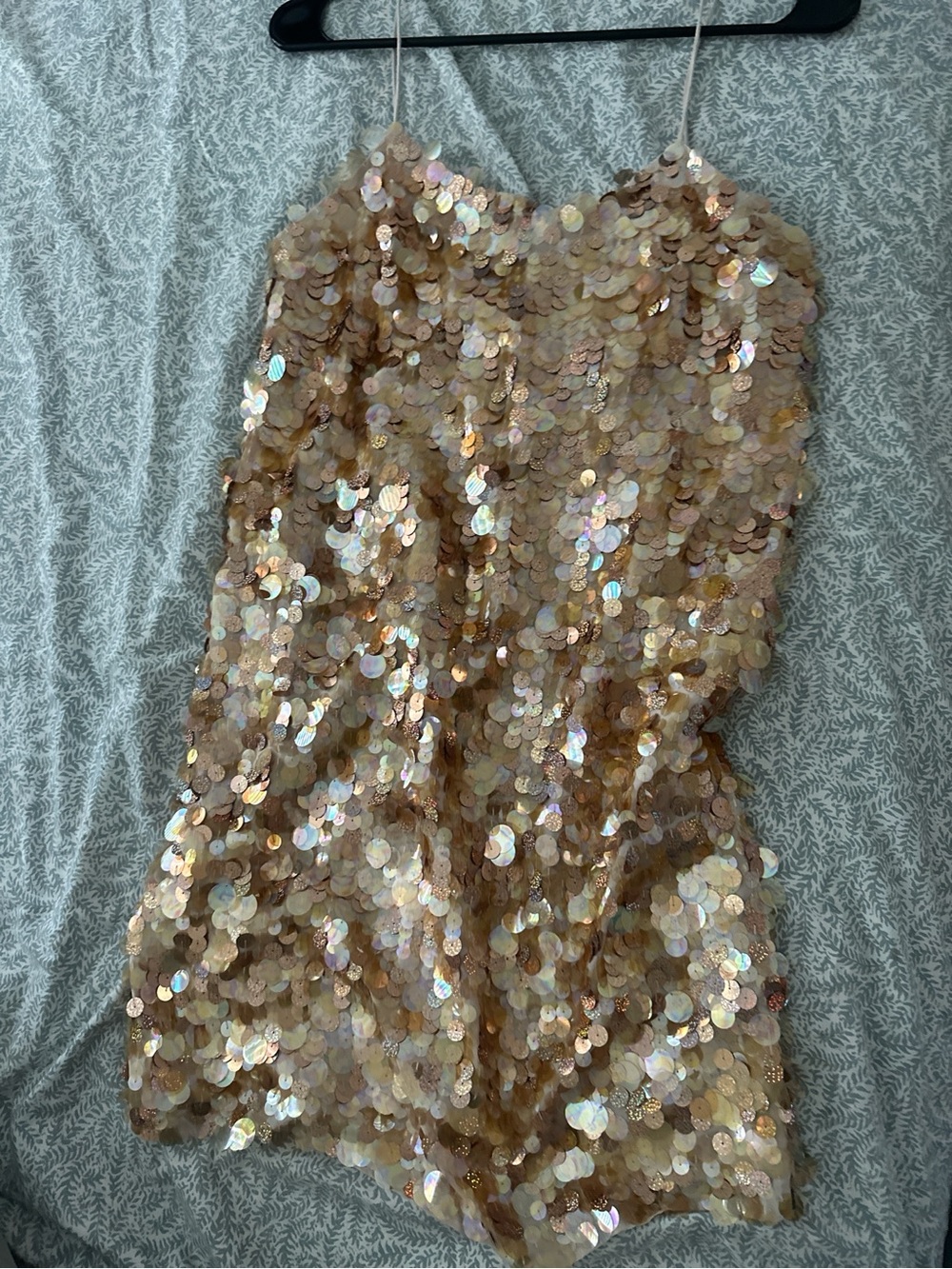 J. Crew Gold Sequin Cami Dress